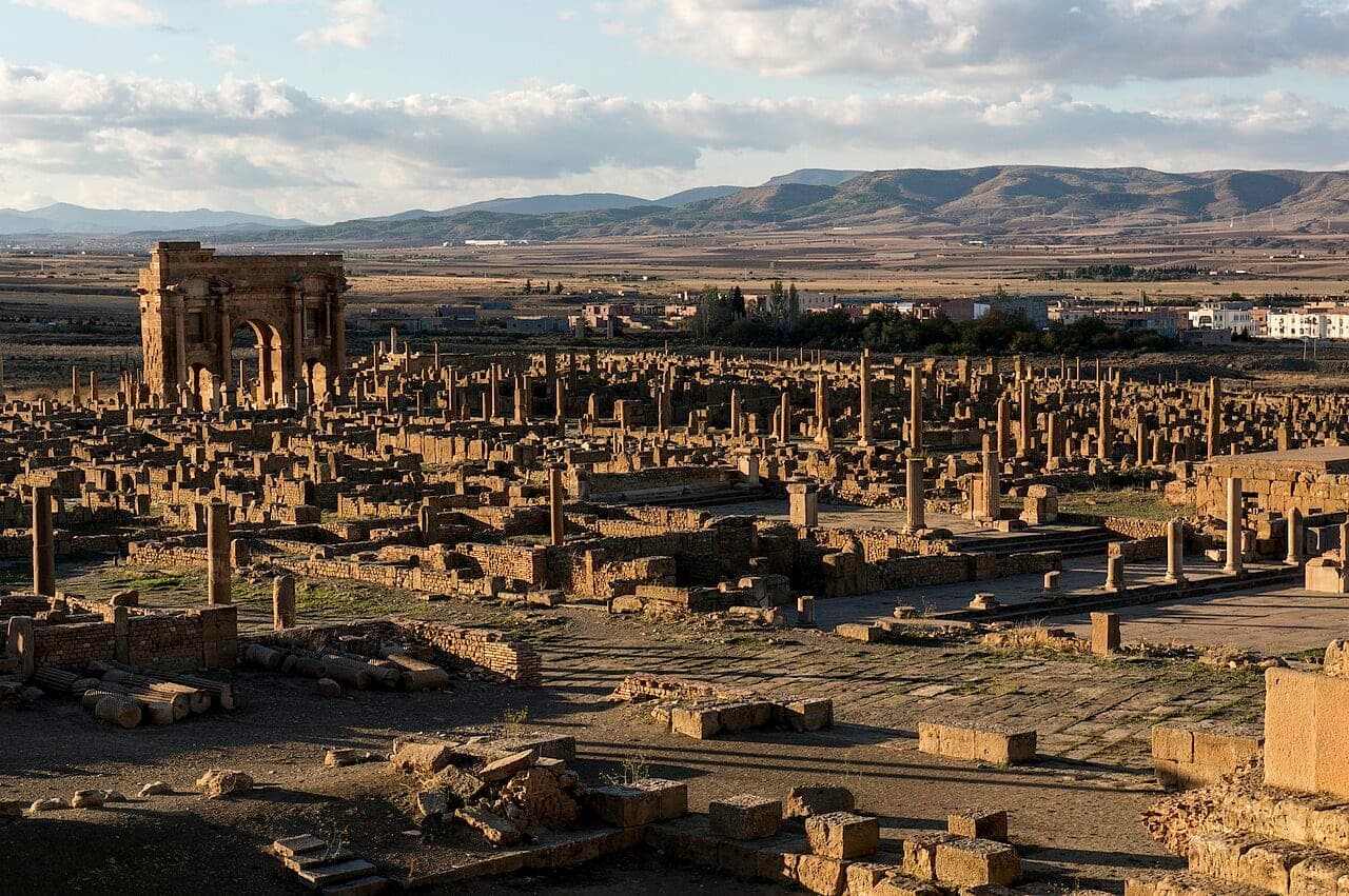 The Roman ruins of Timgad, Algeria