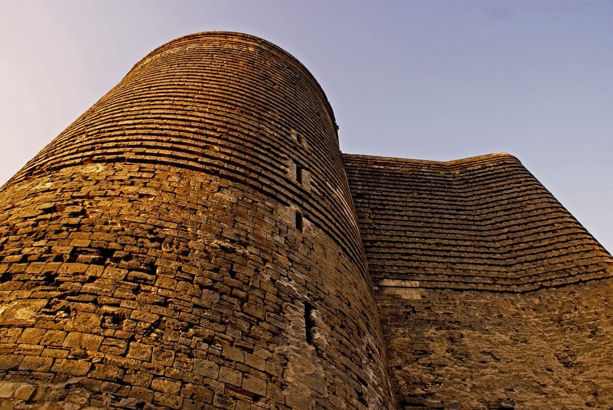 The Maiden Tower in the old city of Baku, Azerbaijan