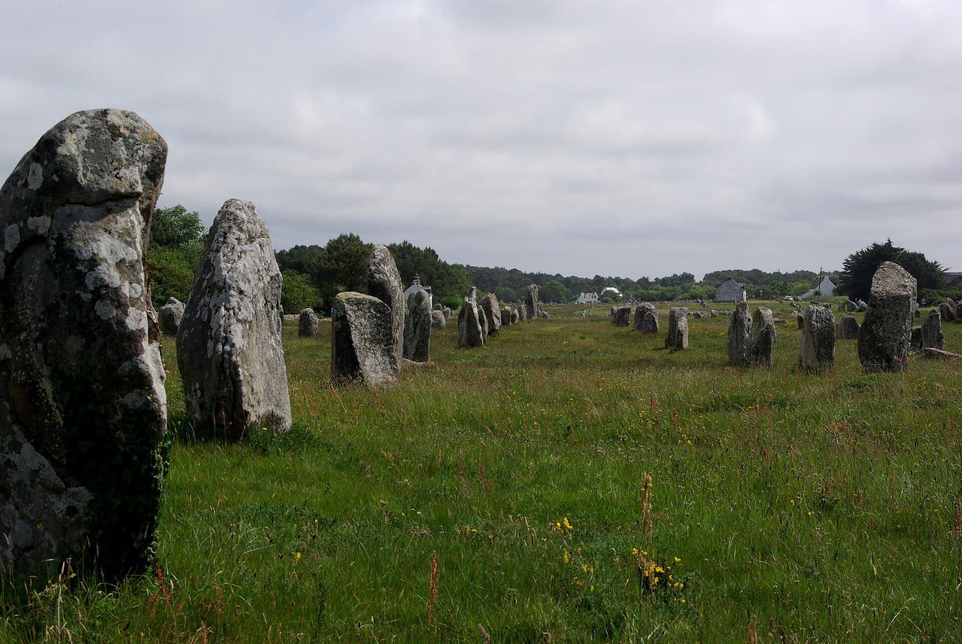 Rows of standing stones in the Neolithic megalithic alignments near Carnac in Morbihan, Brittany, inscribed by UNESCO in July 2025