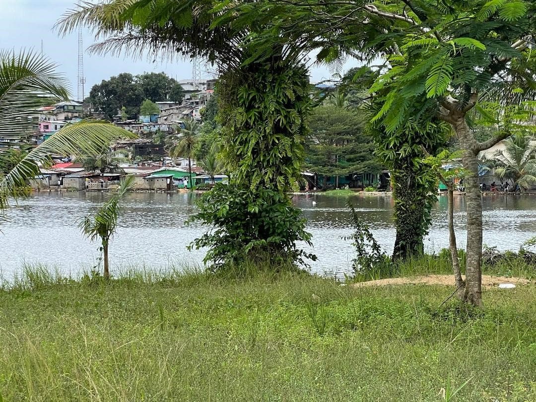 Providence Island and downtown Monrovia, Liberia