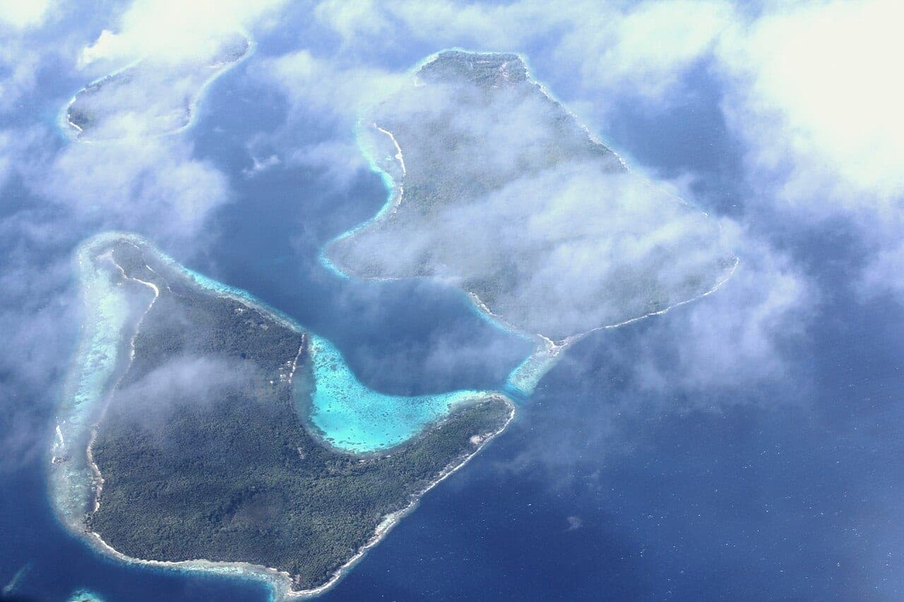 Uepi Island in Marovo Lagoon, Solomon Islands
