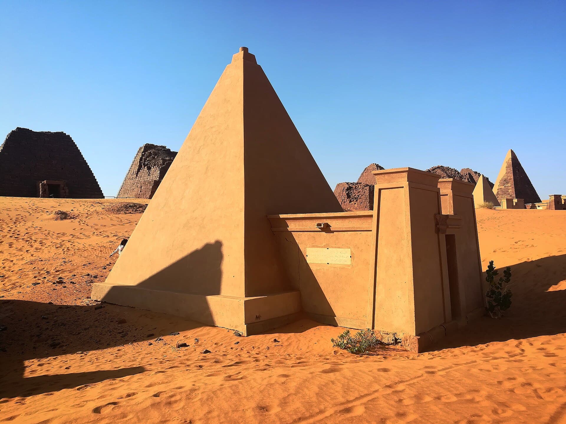 Pyramids of the royal cemetery at Meroe in Sudan