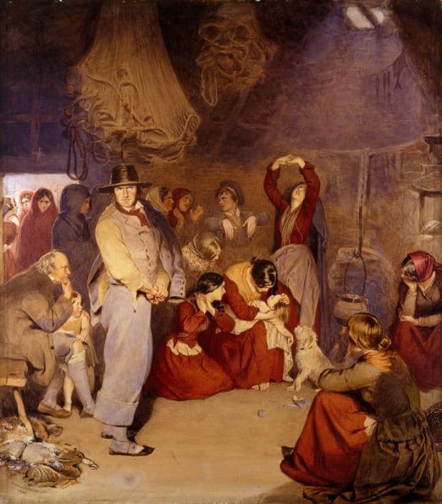 Frederic William Burton's painting of an Aran keening scene