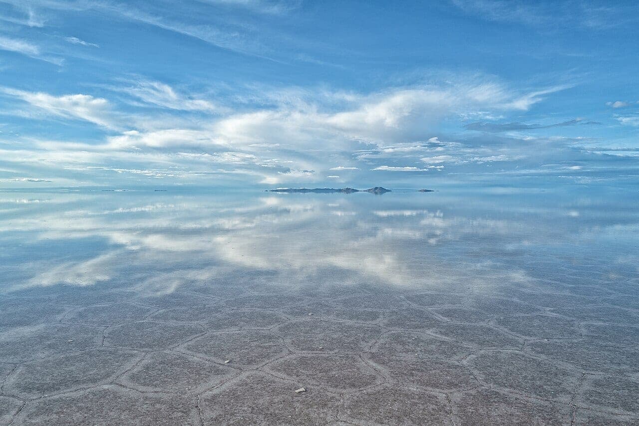 The Salar de Uyuni salt flat, Bolivia