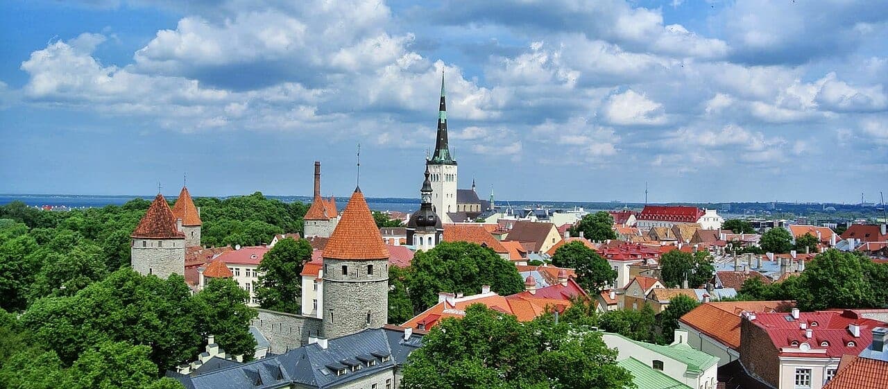The medieval Old Town of Tallinn, Estonia