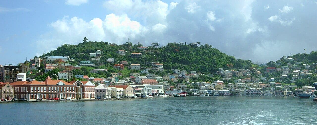 The harbour of St. George's, Grenada