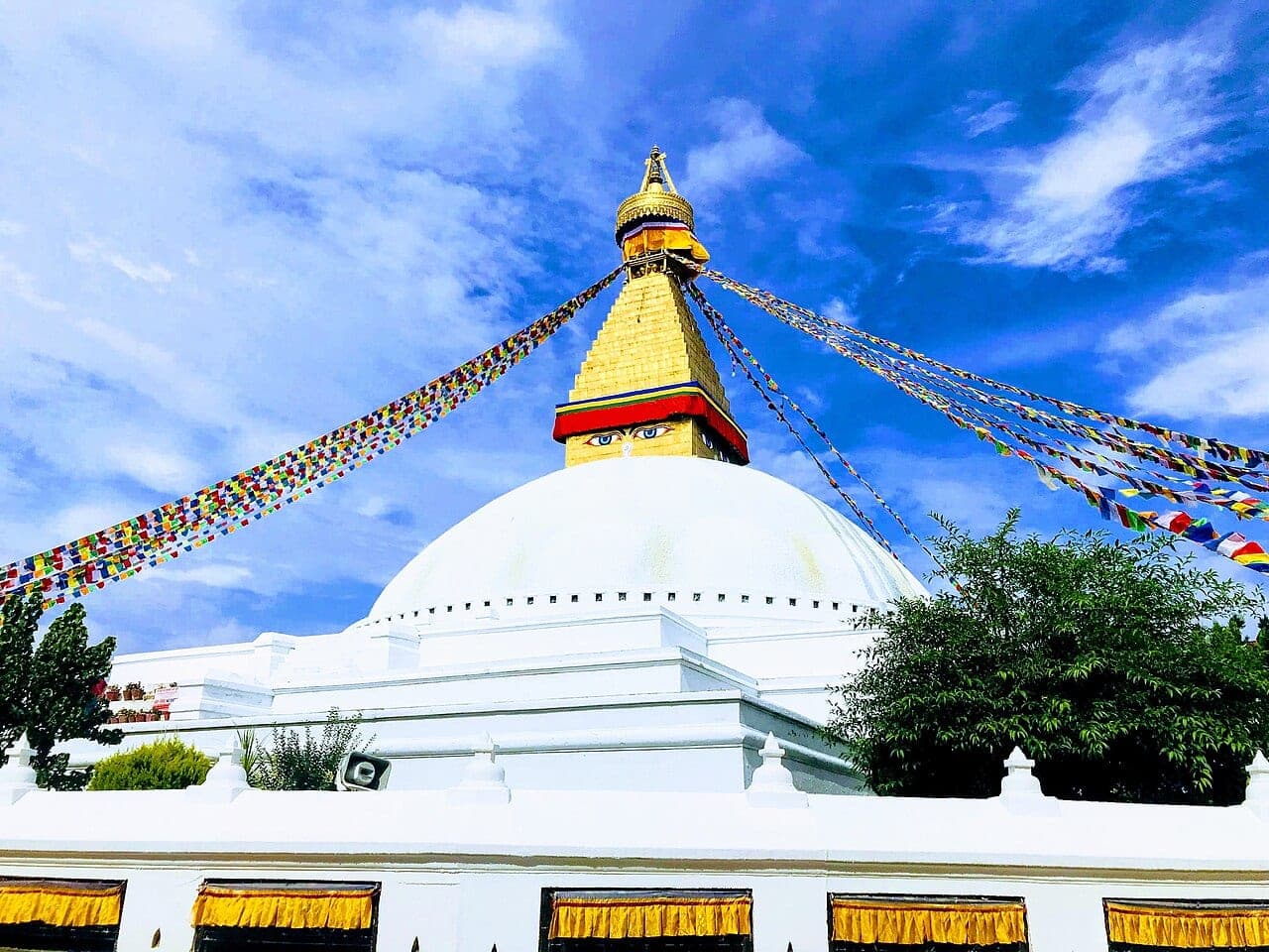 The Boudhanath stupa in Kathmandu, Nepal