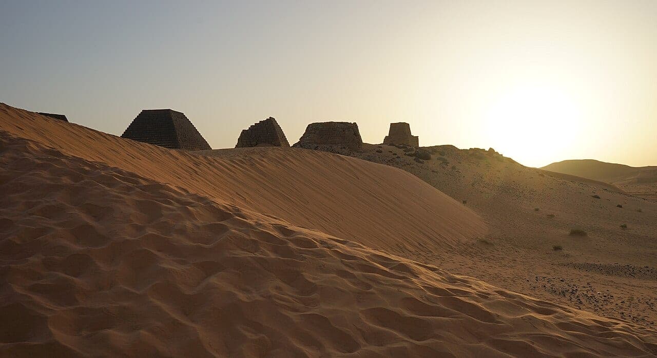 The Nubian pyramids of Meroe, Sudan