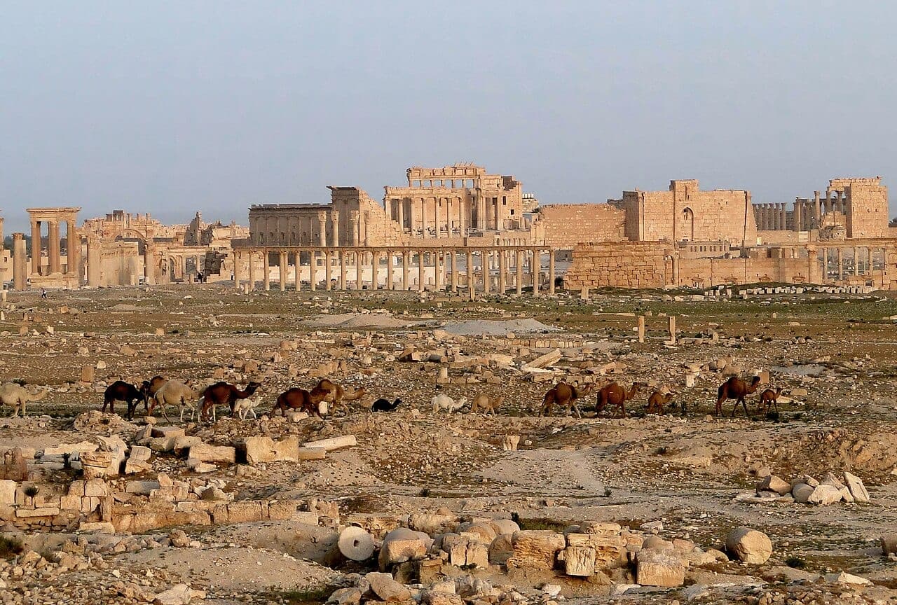 The ancient ruins of Palmyra, Syria