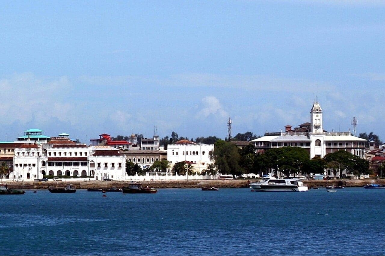 The historic seafront of Stone Town, Zanzibar, Tanzania