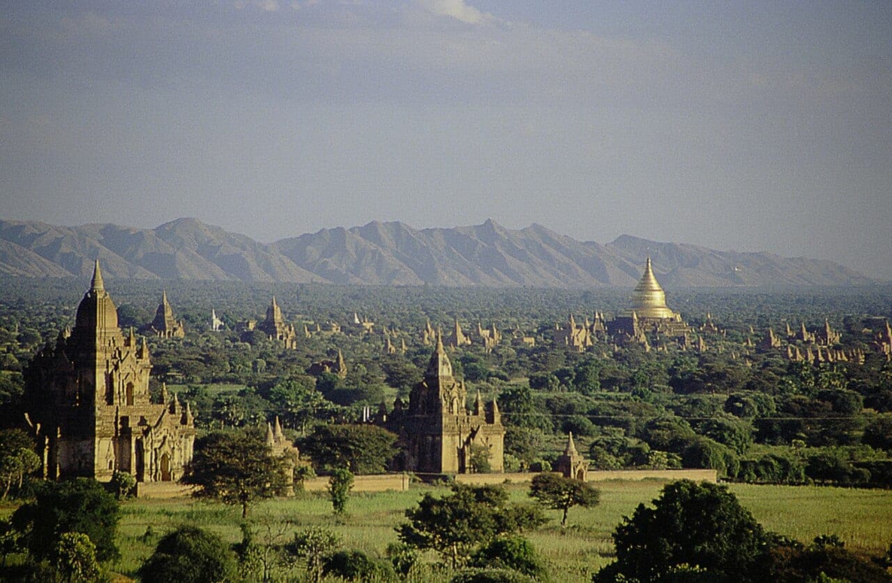 Temples on the plain of Bagan, Myanmar