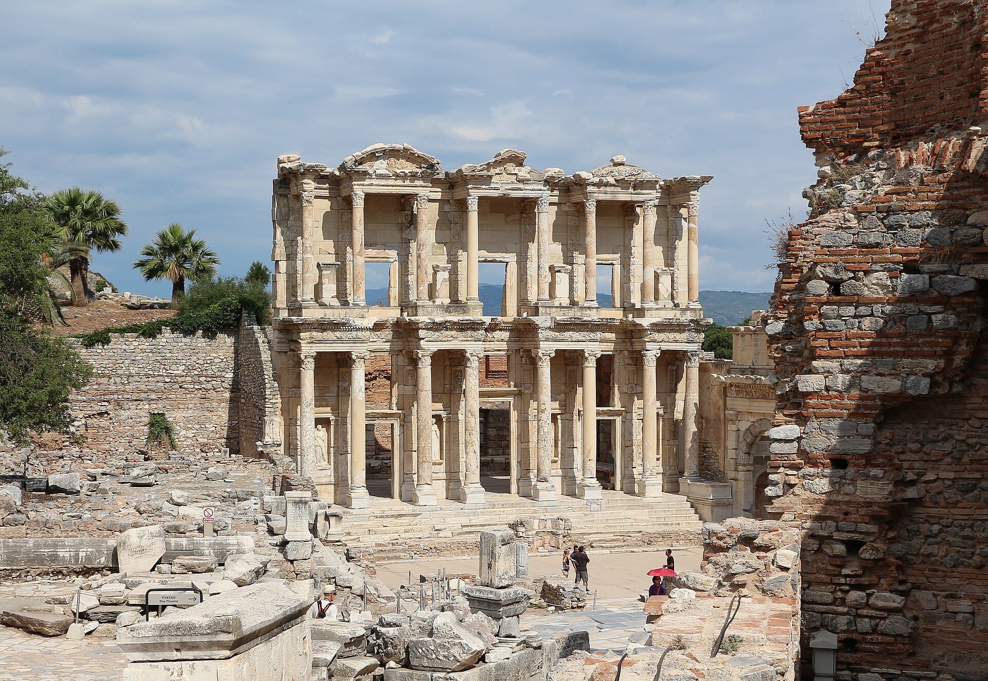 The facade of the Library of Celsus at Ephesus