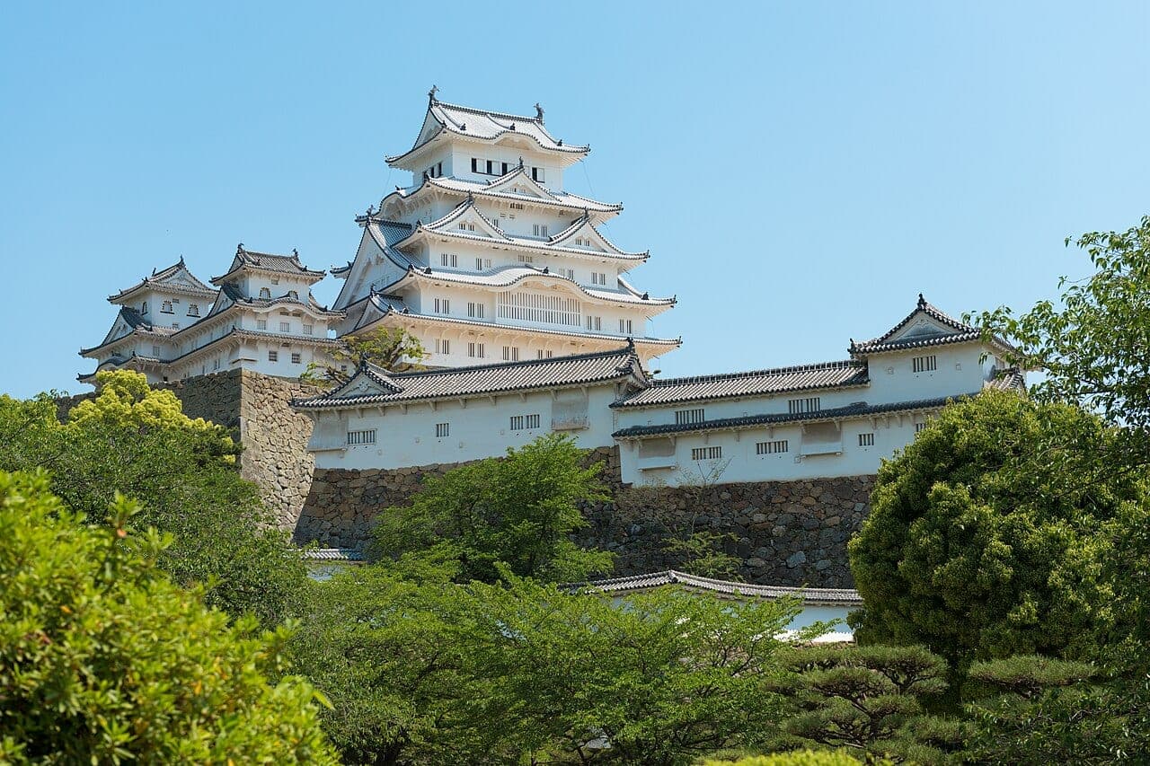 Himeji Castle, the White Heron Castle, in Japan