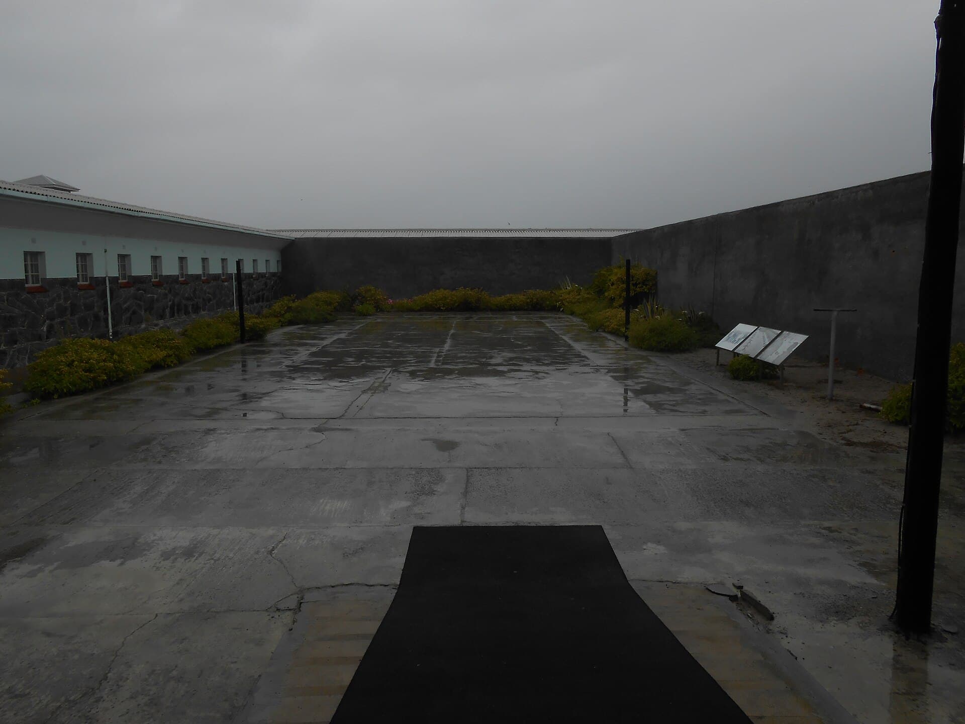 The prison courtyard on Robben Island