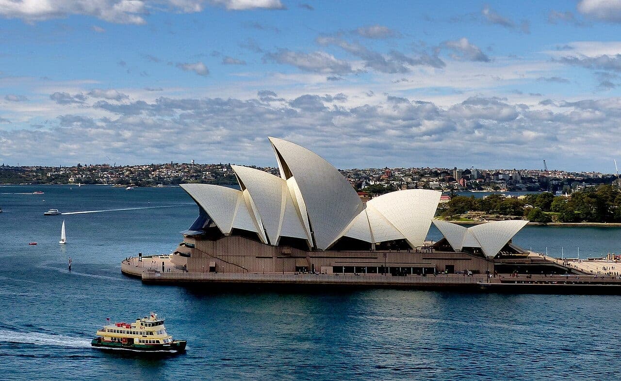 The Sydney Opera House on Sydney Harbour