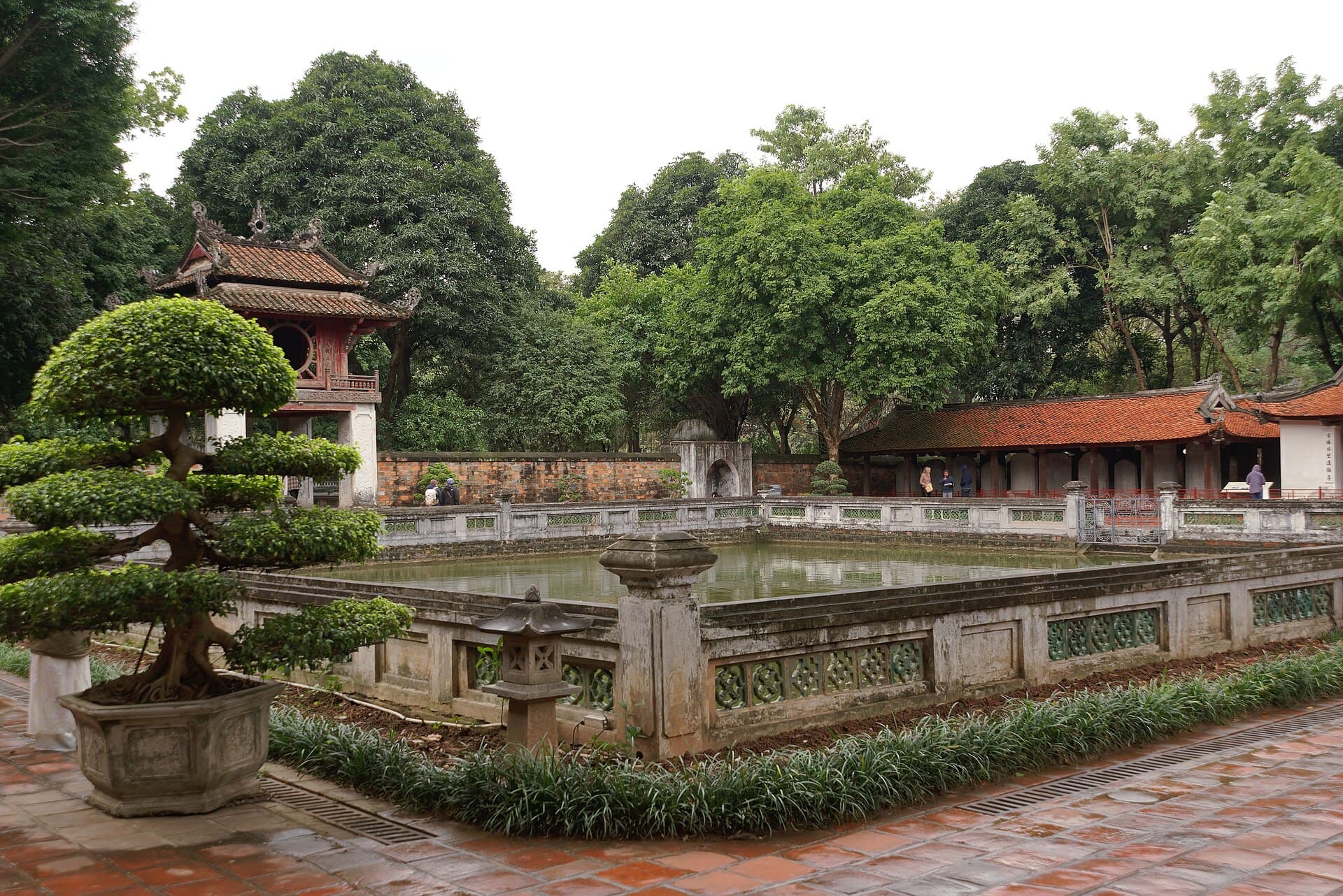 A courtyard of the Temple of Literature in Hanoi