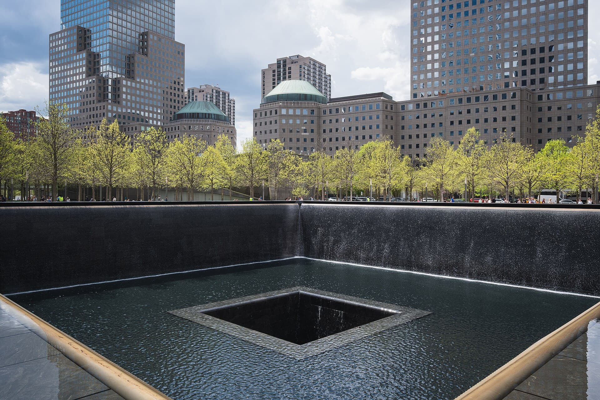 The north reflecting pool of the September 11 Memorial