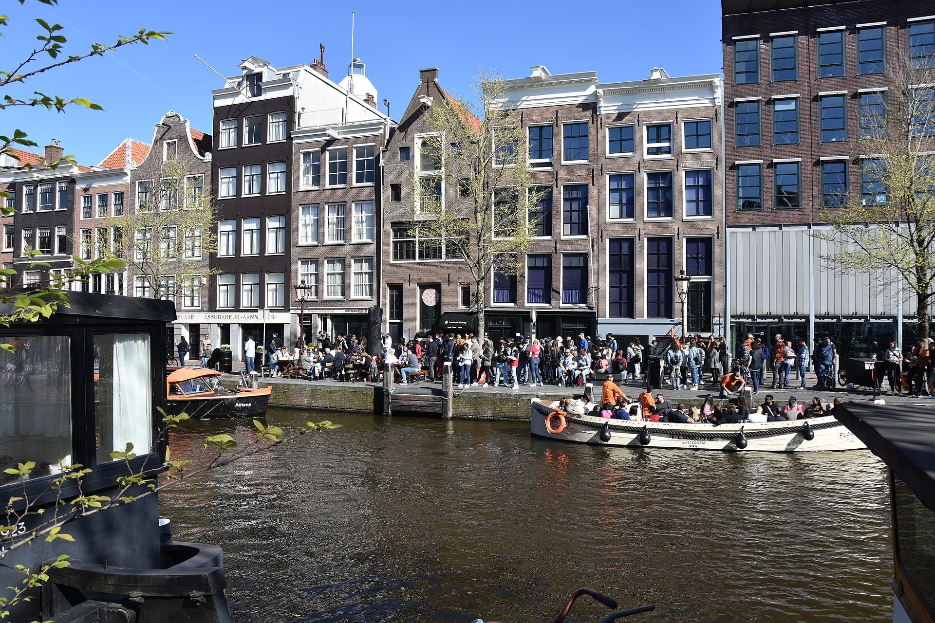 The Anne Frank House on the Prinsengracht in Amsterdam