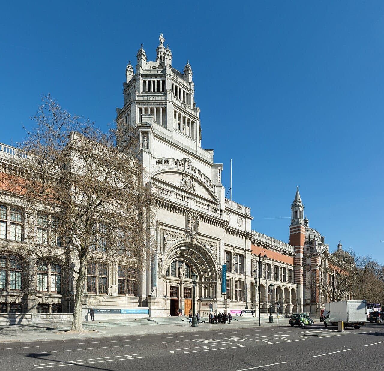 The main entrance of the Victoria and Albert Museum, London