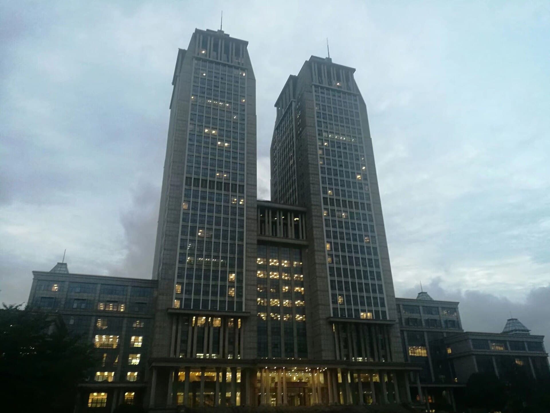 The Guanghua twin towers of Fudan University in Shanghai