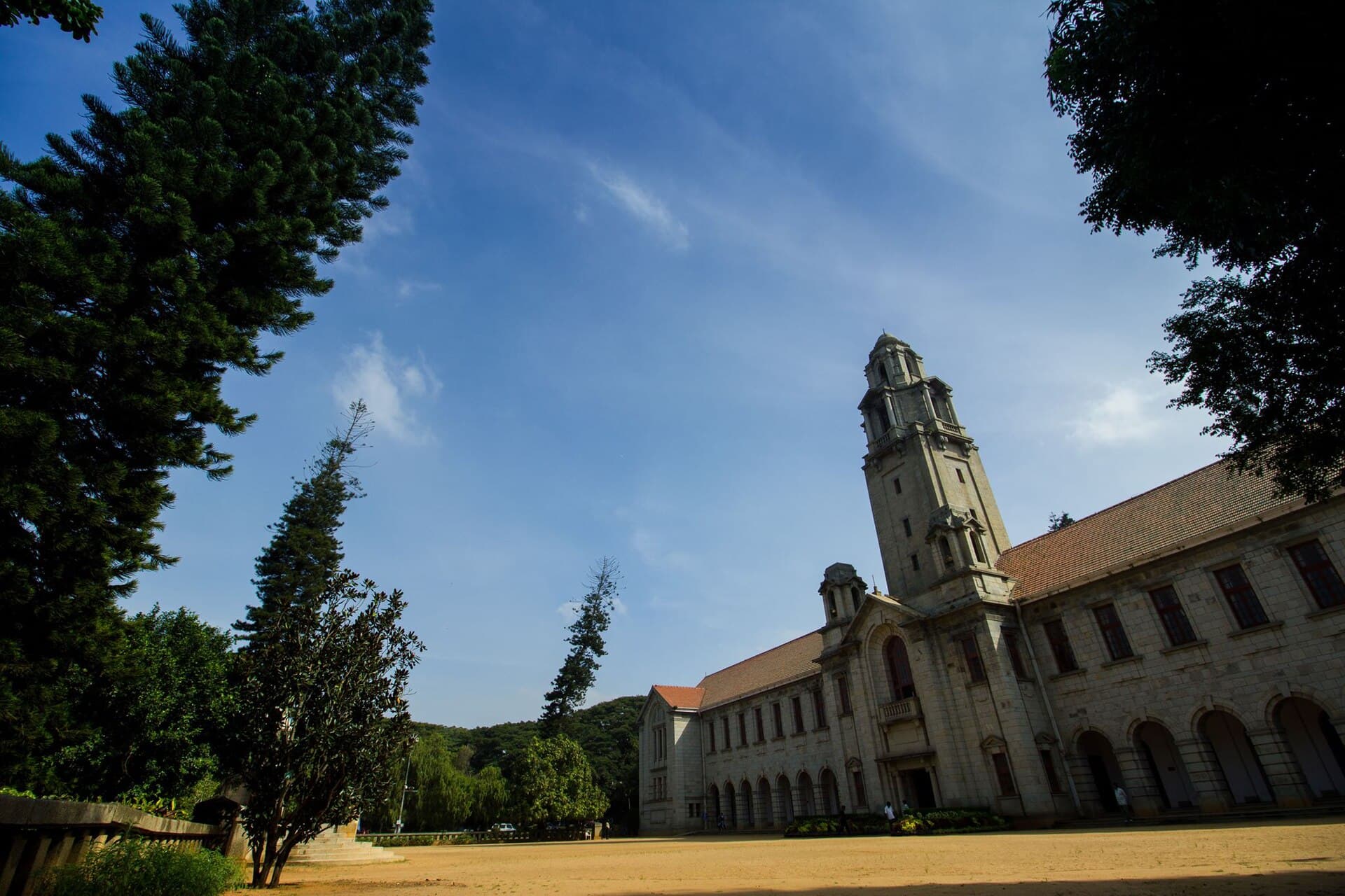 The Main Building tower of the Indian Institute of Science in Bangalore