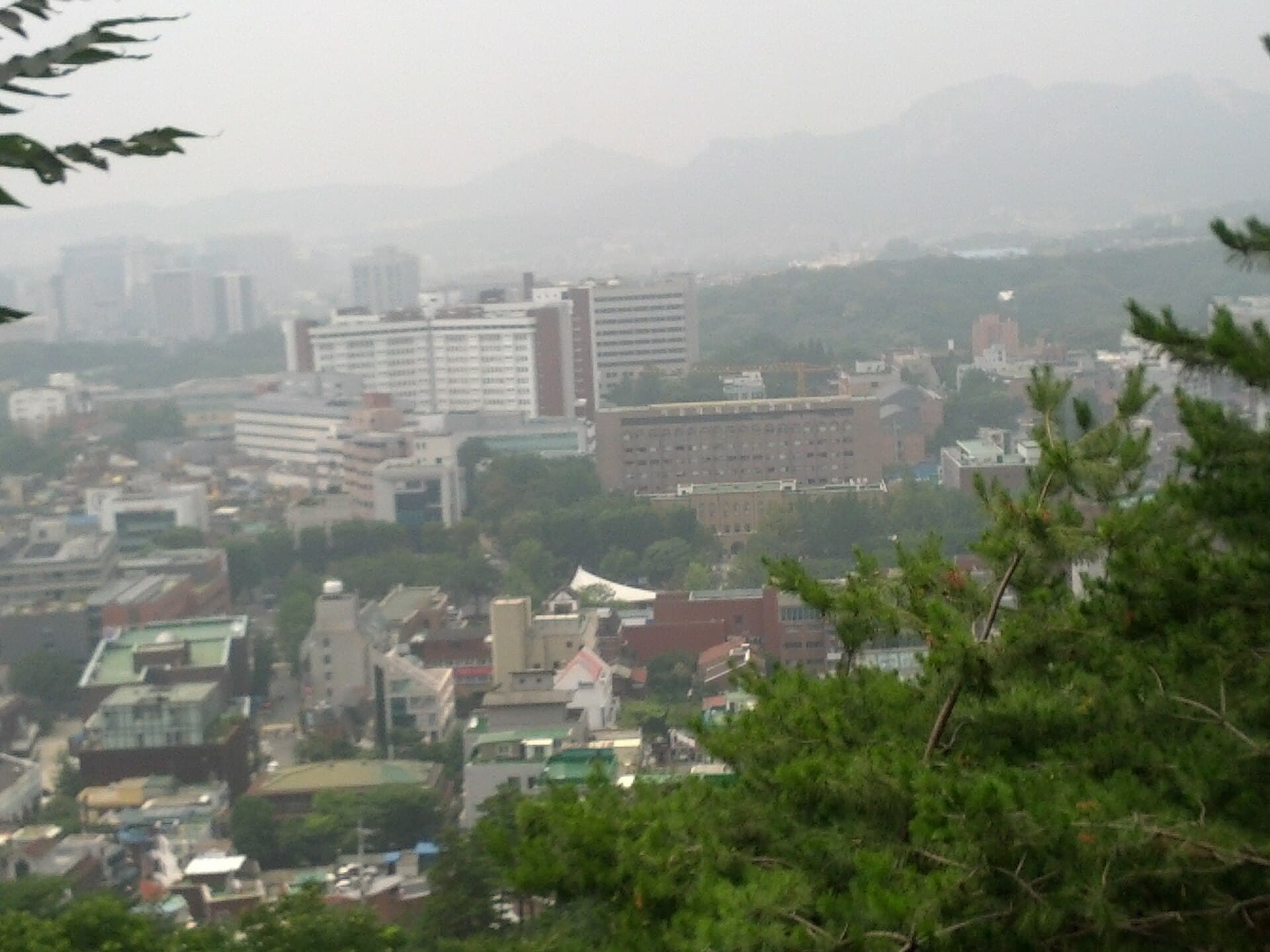 The Yeongeon medical campus of Seoul National University seen from Naksan