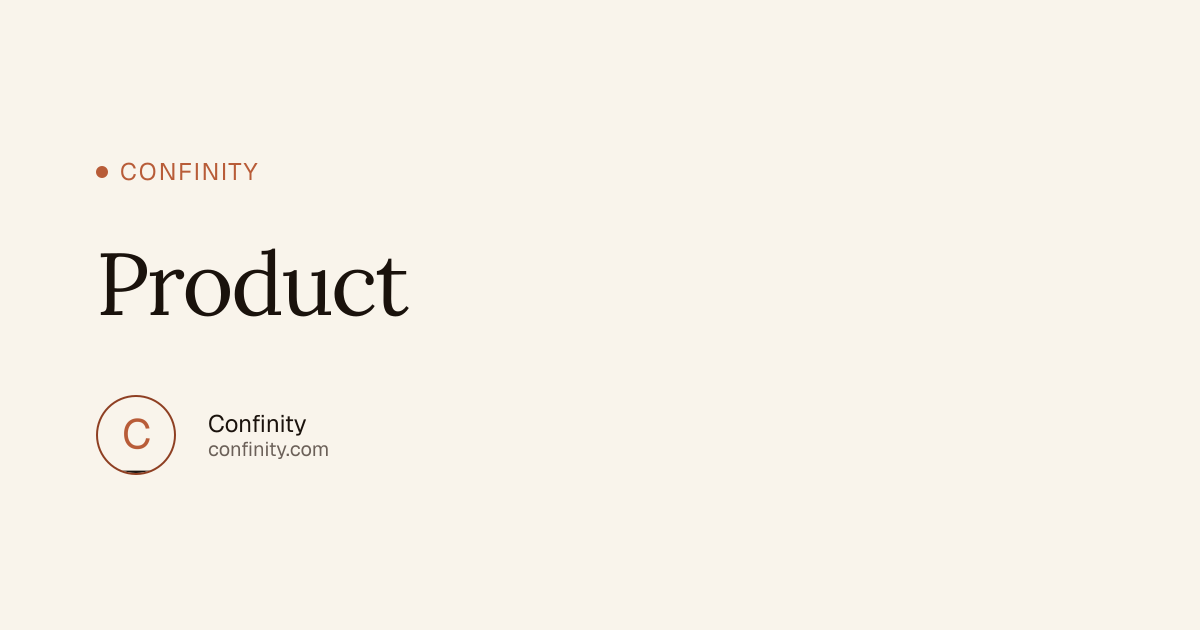 Product | Confinity
